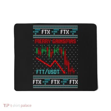 Merry Gainsmas FTX Crypto Cryptocurrency Funny Christmas Ugly Sweater Mousepad