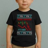 Merry Gainsmas FTX Crypto Cryptocurrency Funny Christmas Ugly Sweater Toddler T-Shirt thumb 2