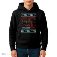 Merry Gainsmas FTX Crypto Cryptocurrency Funny Christmas Ugly Sweater Kids Hoodie thumb 4
