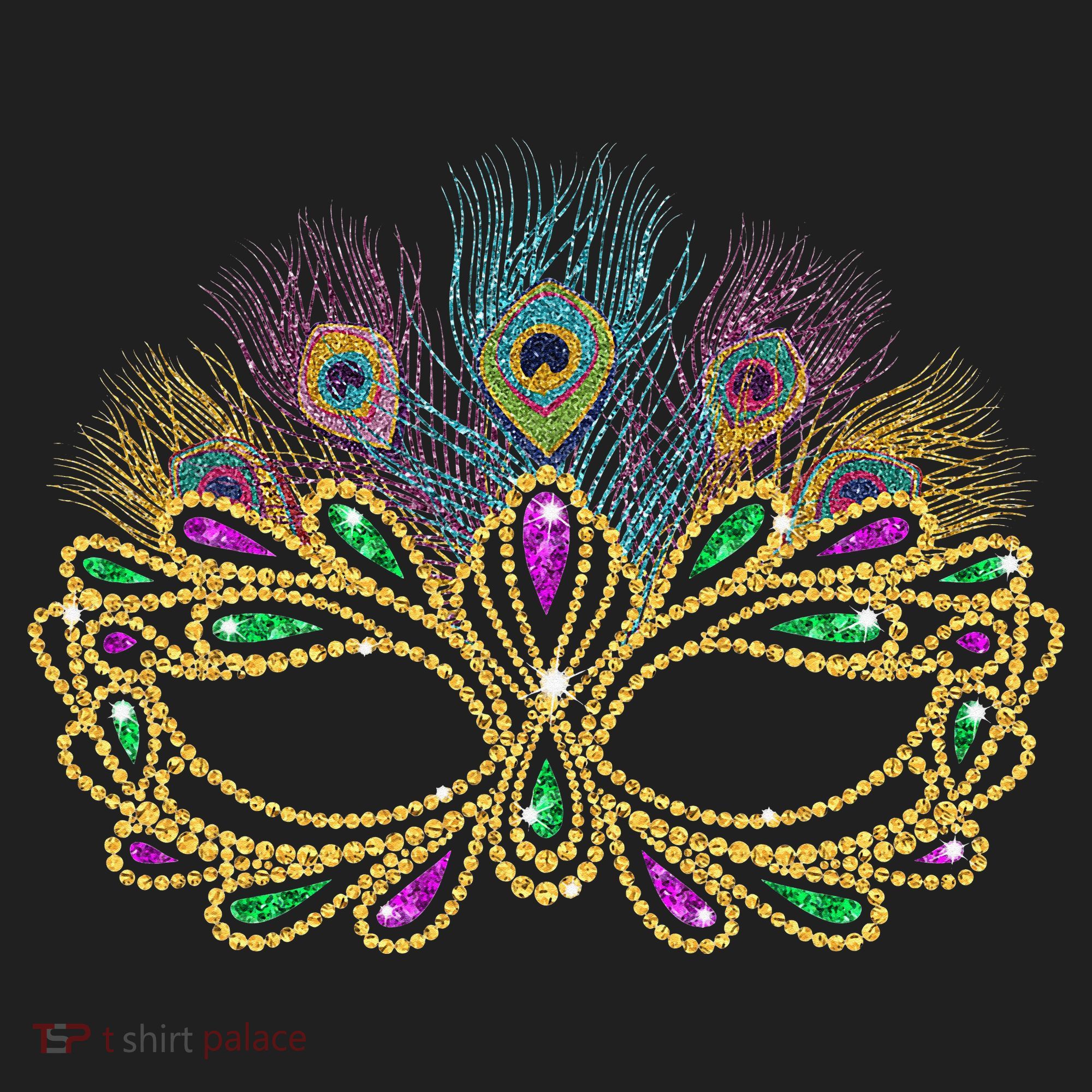 Mardi Gras Festival Mask With Feathers Carnival Women's Sweatshirt