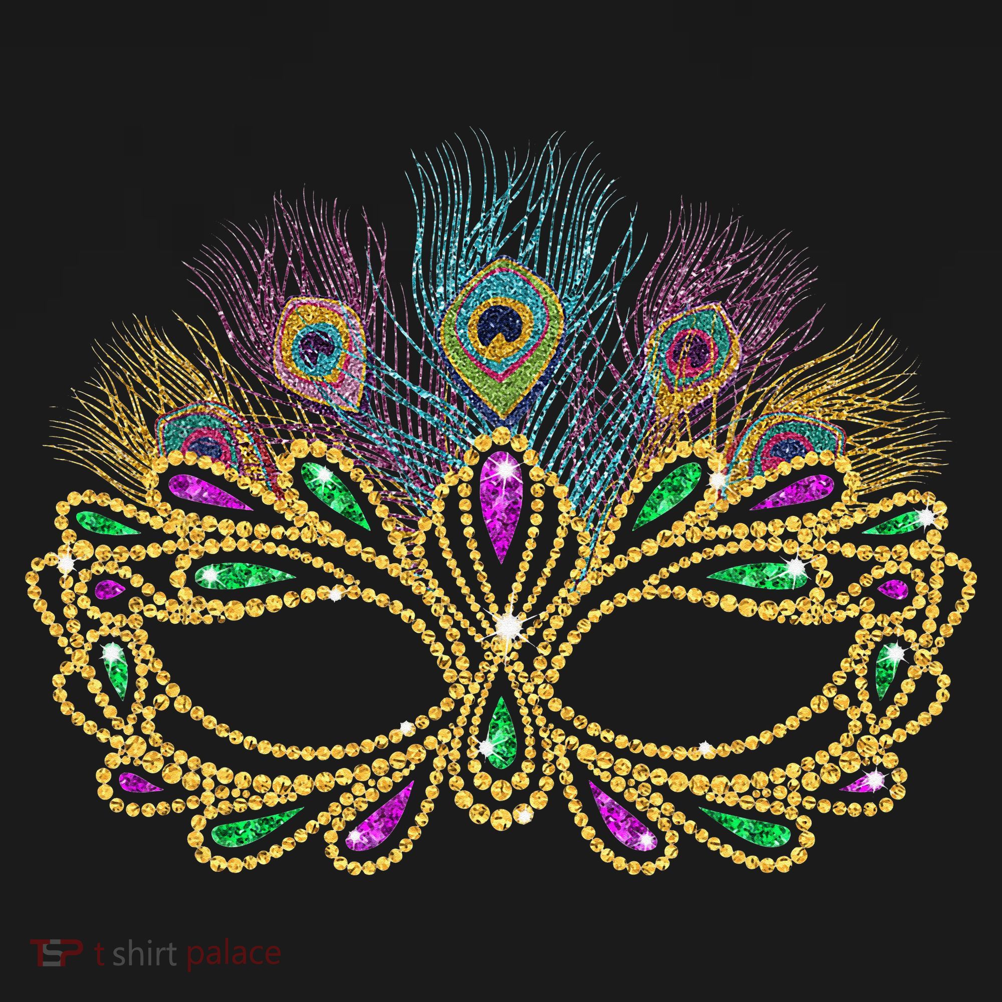Mardi Gras Festival Mask With Feathers Carnival Women's Hoodie