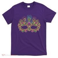 Mardi Gras Festival Mask With Feathers Carnival T-Shirt thumb 0