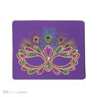 Mardi Gras Festival Mask With Feathers Carnival Mousepad thumb 0