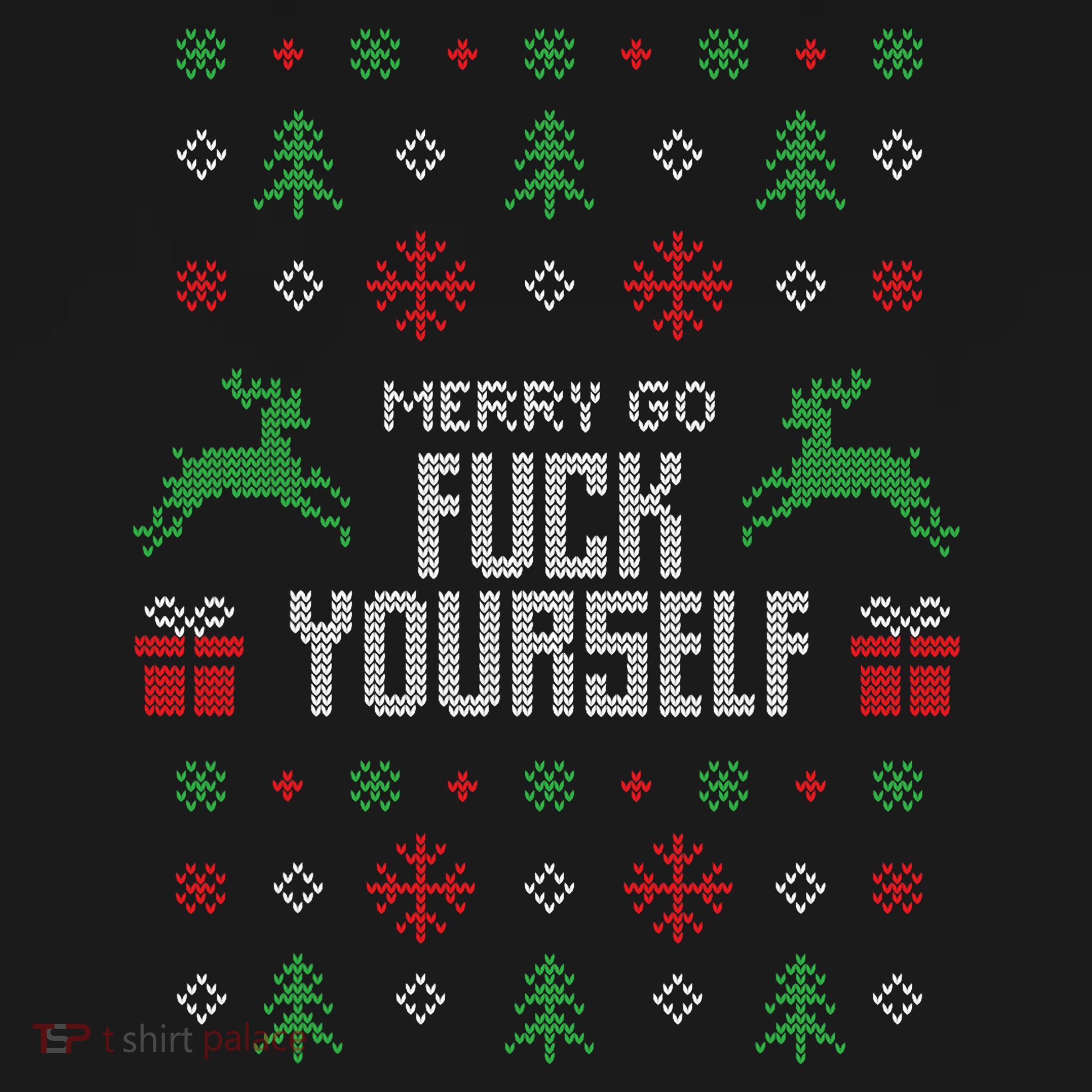 Merry Go Fuck Yourself I Funny Ugly Christmas Christmas Polo