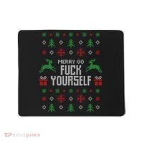 Merry Go Fuck Yourself I Funny Ugly Christmas Christmas Mousepad thumb 0