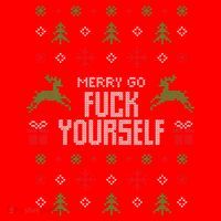 Merry Go Fuck Yourself I Funny Ugly Christmas Christmas Santa Hat thumb 1
