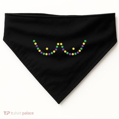 Mardi Gras Funny Beads Boobs Outline Gift USA-Made Doggie Bandana