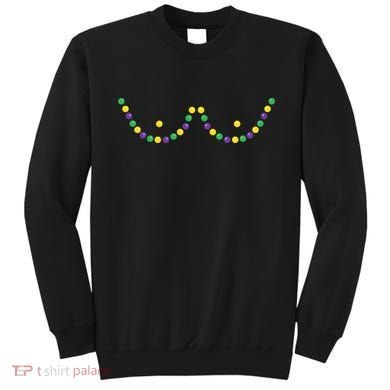 Mardi Gras Funny Beads Boobs Outline Gift Sweatshirt