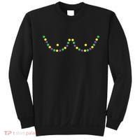 Mardi Gras Funny Beads Boobs Outline Gift Sweatshirt thumb 0