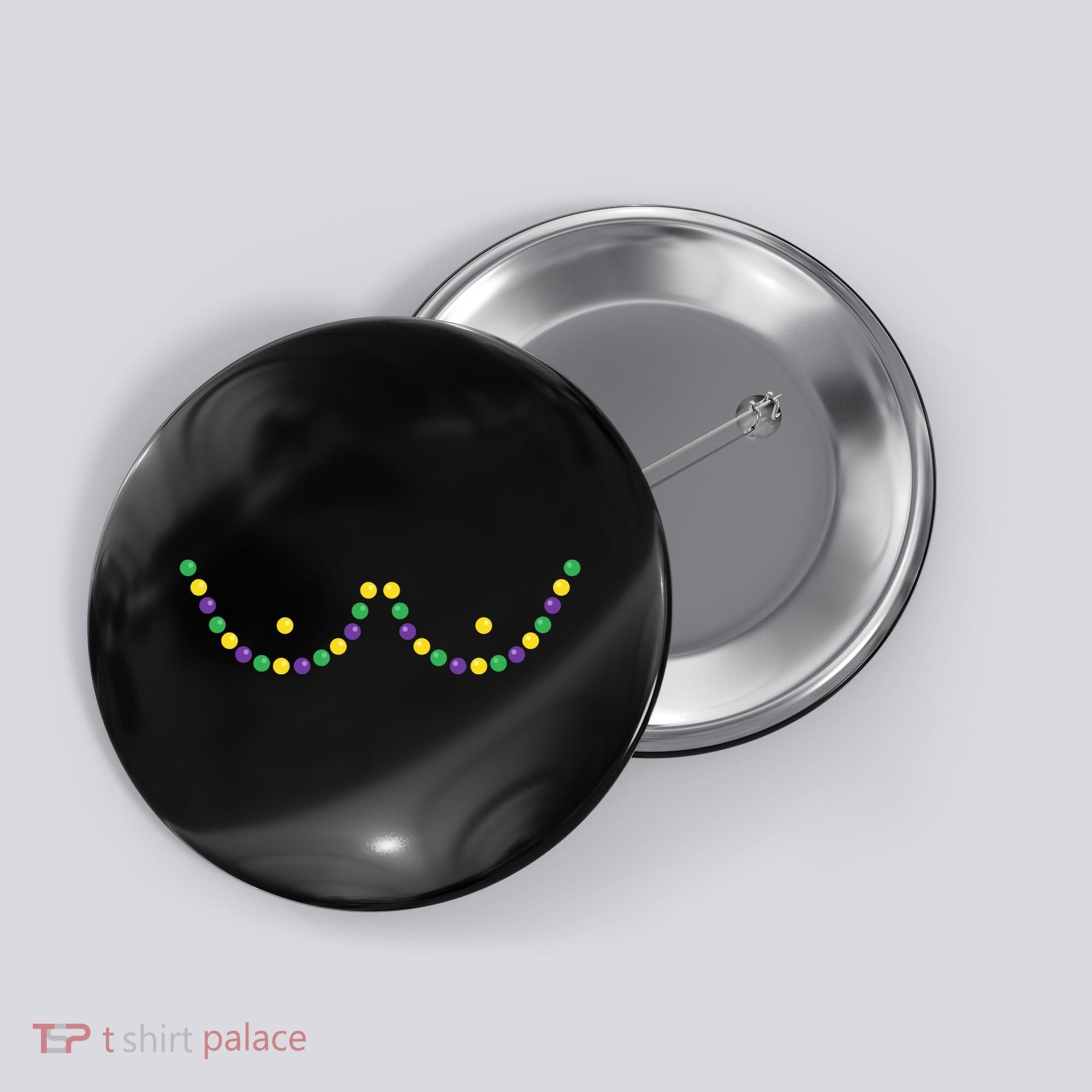 Mardi Gras Funny Beads Boobs Outline Gift Button