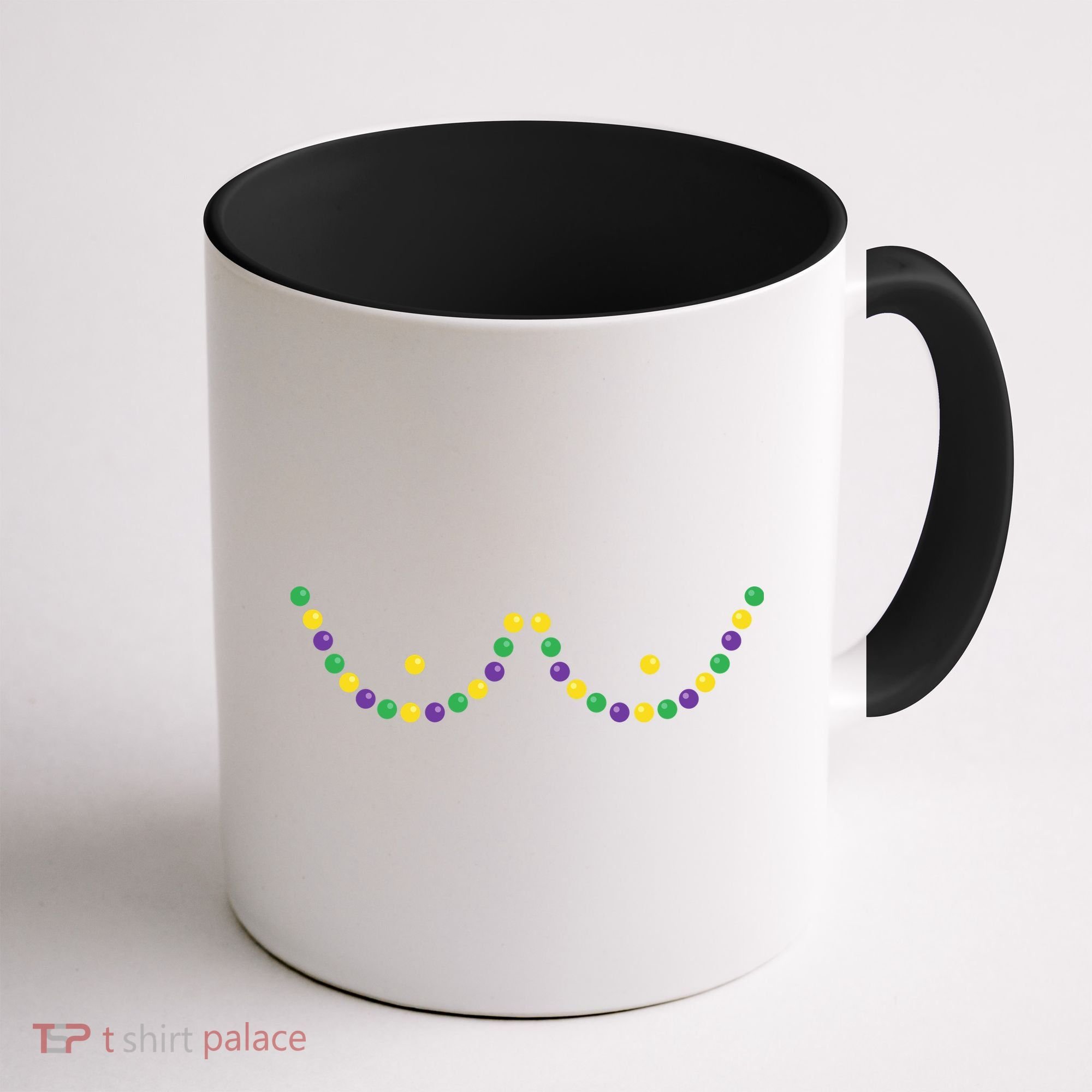 Mardi Gras Funny Beads Boobs Outline Gift Coffee Mug