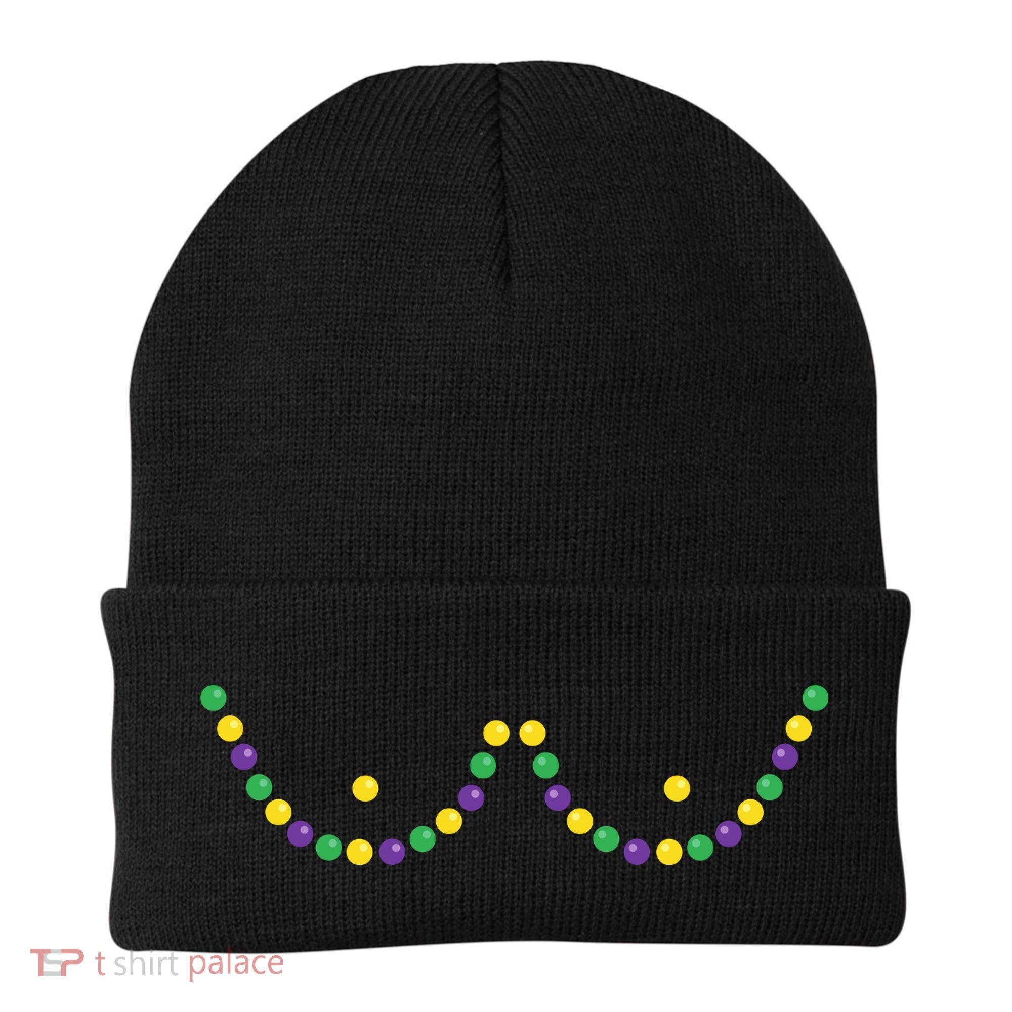 Mardi Gras Funny Beads Boobs Outline Gift Beanie