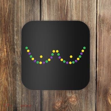 Mardi Gras Funny Beads Boobs Outline Gift Coaster