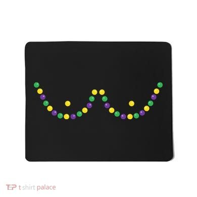 Mardi Gras Funny Beads Boobs Outline Gift Mousepad
