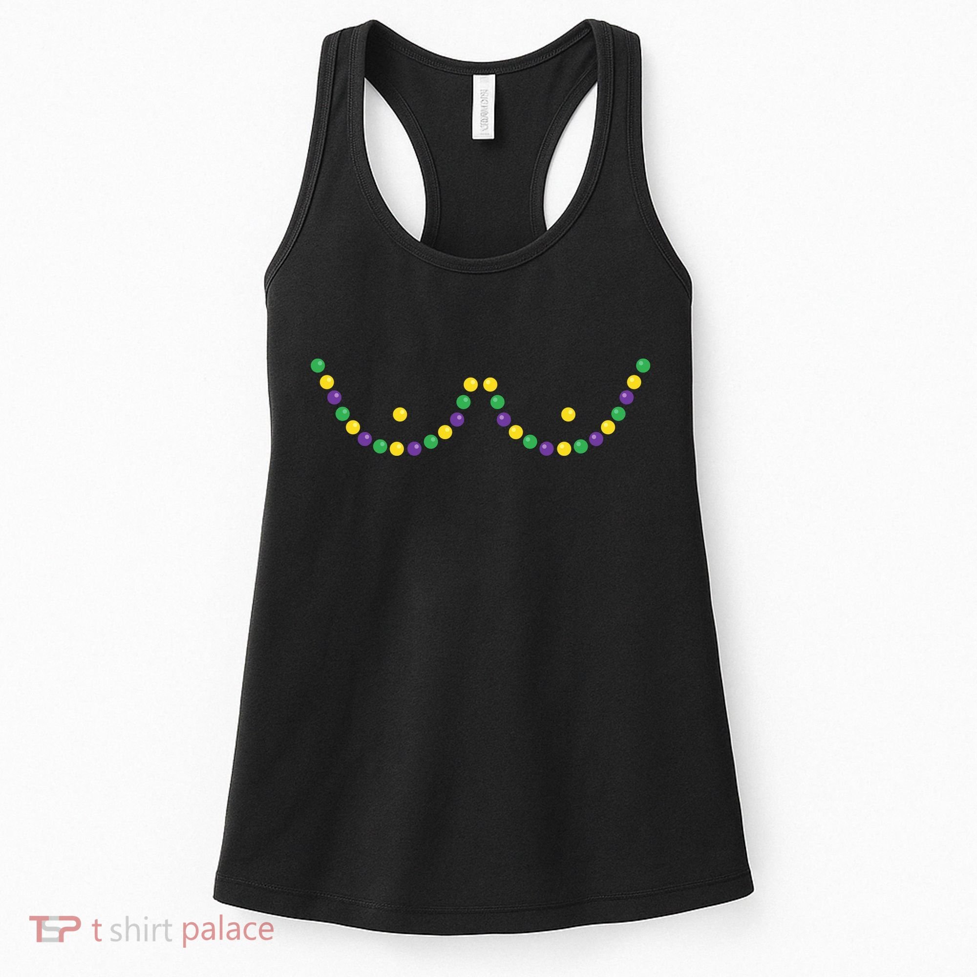 Mardi Gras Funny Beads Boobs Outline Gift Women's Tank Top