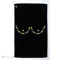 Mardi Gras Funny Beads Boobs Outline Gift Golf Towel thumb 0