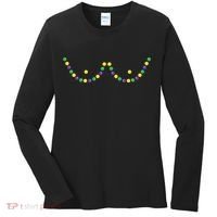 Mardi Gras Funny Beads Boobs Outline Gift Women's Long Sleeve Shirt thumb 0