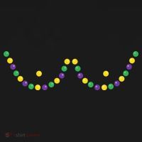 Mardi Gras Funny Beads Boobs Outline Gift Women's Long Sleeve Shirt thumb 2