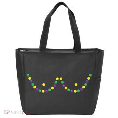 Mardi Gras Funny Beads Boobs Outline Gift Tote Bag