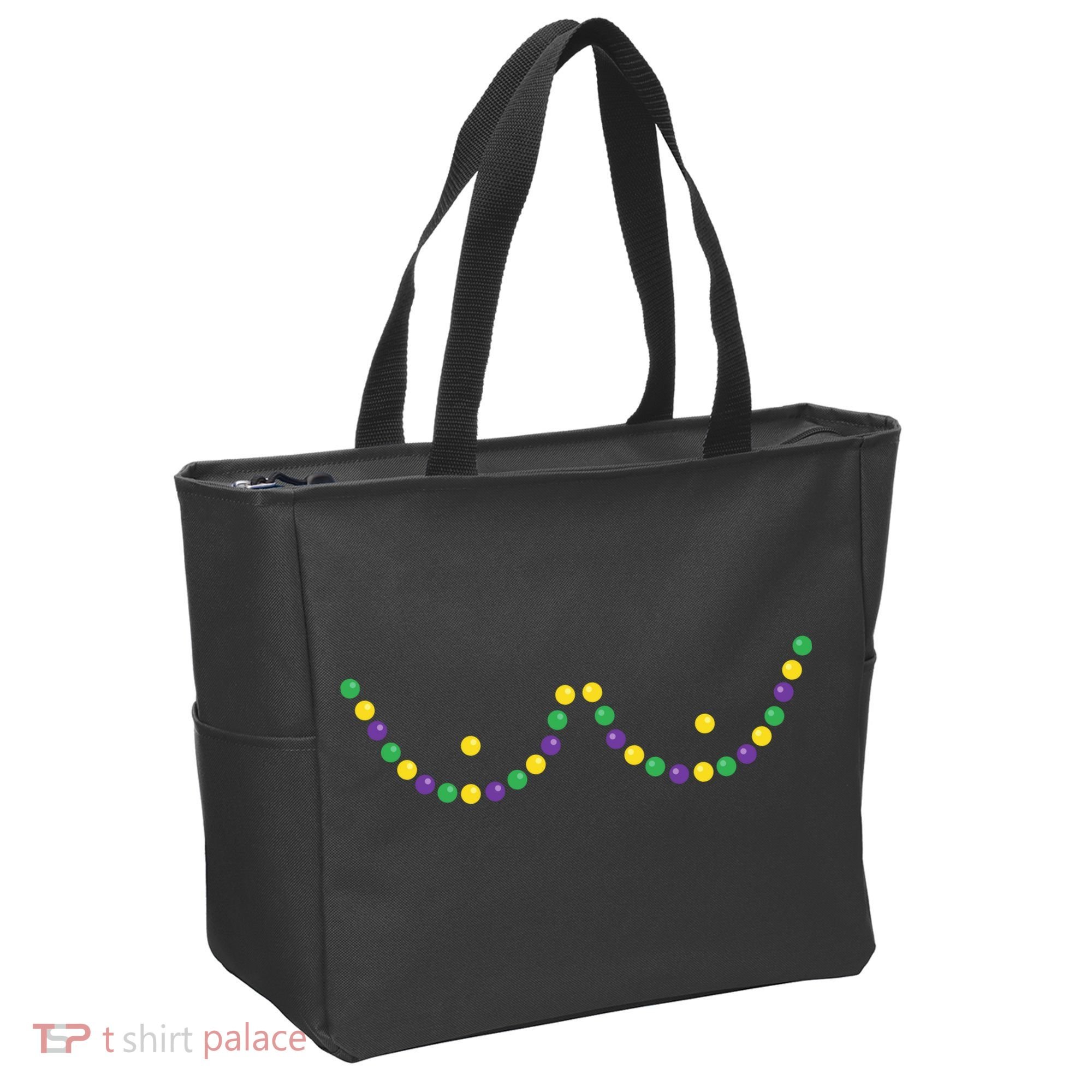 Mardi Gras Funny Beads Boobs Outline Gift Tote Bag