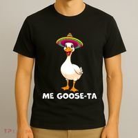 Me Gooseta Funny Goose Mexican Hat Me Gusta Spanish Puns T-Shirt thumb 3