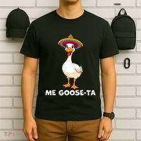 Me Gooseta Funny Goose Mexican Hat Me Gusta Spanish Puns T-Shirt thumb 6
