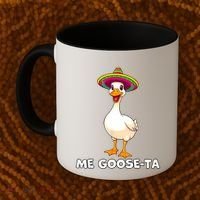 Me Gooseta Funny Goose Mexican Hat Me Gusta Spanish Puns Coffee Mug thumb 2