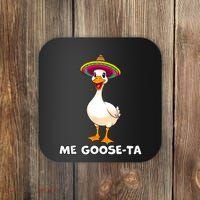 Me Gooseta Funny Goose Mexican Hat Me Gusta Spanish Puns Coaster thumb 0