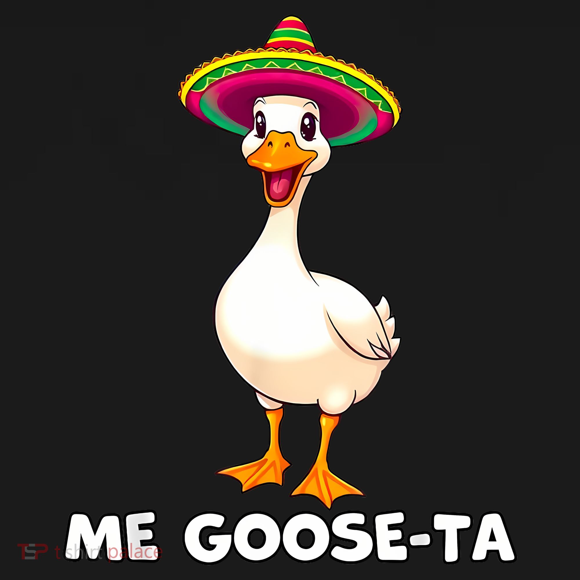 Me Gooseta Funny Goose Mexican Hat Me Gusta Spanish Puns Women's Hoodie