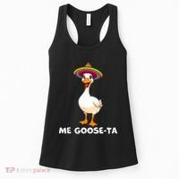 Me Gooseta Funny Goose Mexican Hat Me Gusta Spanish Puns Women's Tank Top thumb 0