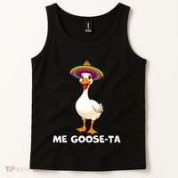 Me Gooseta Funny Goose Mexican Hat Me Gusta Spanish Puns Tank Top thumb 2