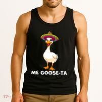 Me Gooseta Funny Goose Mexican Hat Me Gusta Spanish Puns Tank Top thumb 3