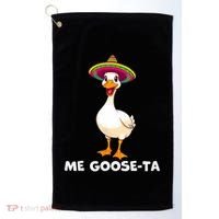 Me Gooseta Funny Goose Mexican Hat Me Gusta Spanish Puns Golf Towel thumb 0