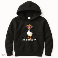 Me Gooseta Funny Goose Mexican Hat Me Gusta Spanish Puns Kids Hoodie thumb 0