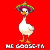 Me Gooseta Funny Goose Mexican Hat Me Gusta Spanish Puns Santa Hat thumb 1
