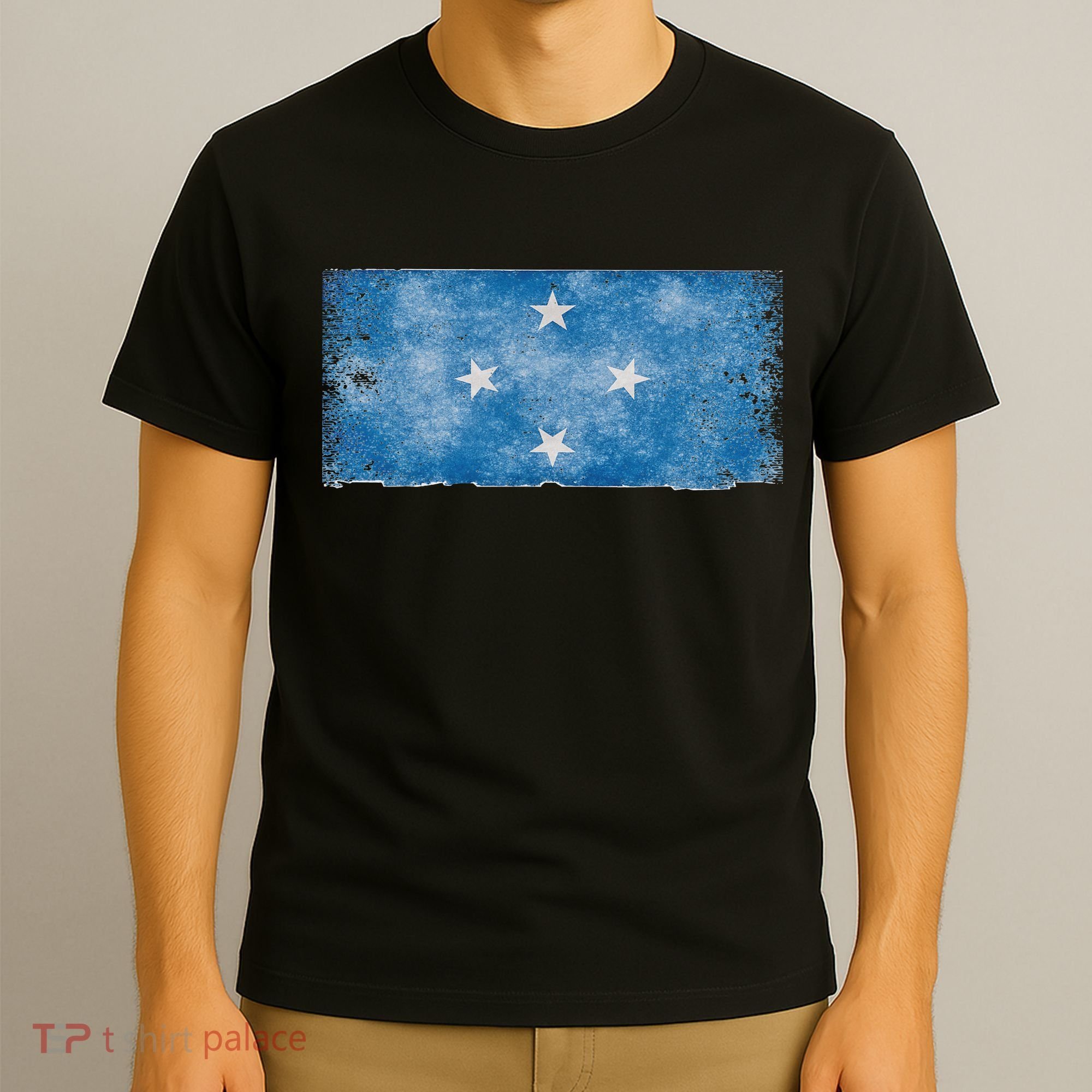 Micronesia Grunge Flag Gift Pohnpei Chuuk Yap Kosrae T-Shirt