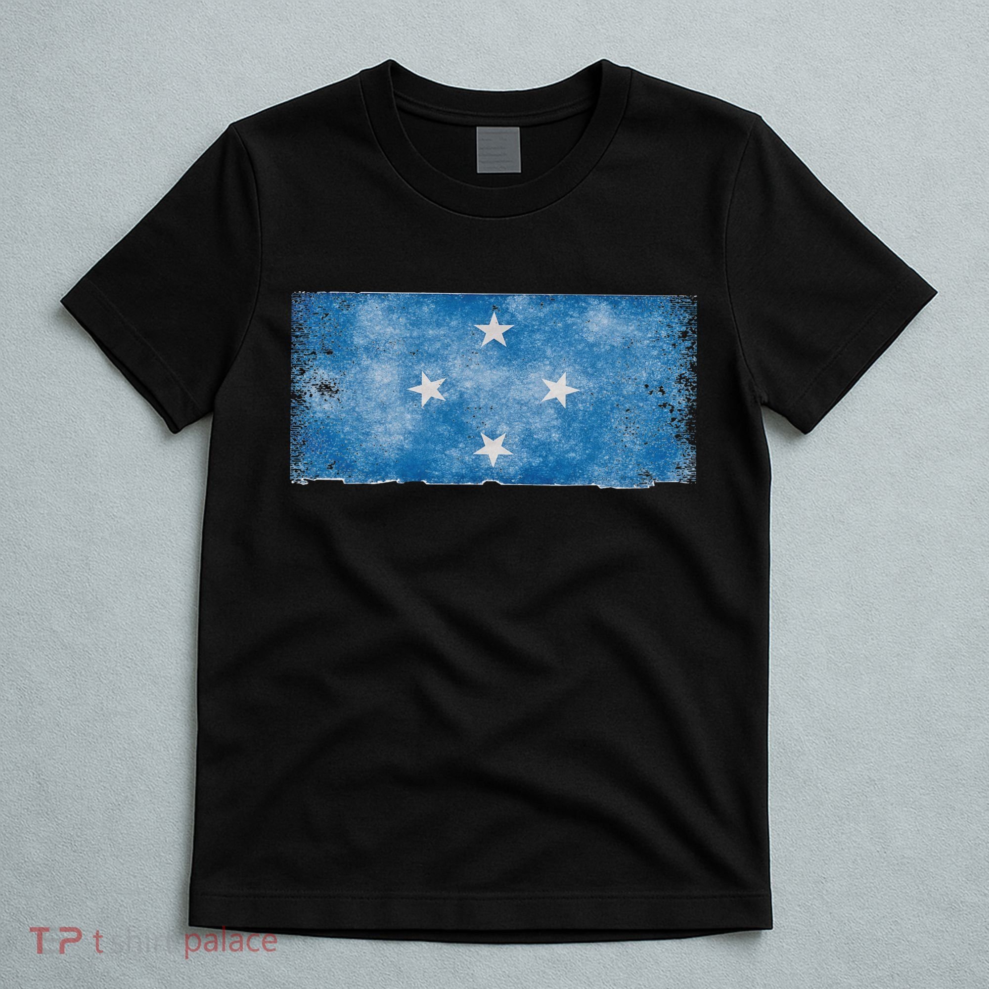 Micronesia Grunge Flag Gift Pohnpei Chuuk Yap Kosrae T-Shirt