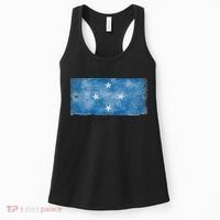 Micronesia Grunge Flag Gift Pohnpei Chuuk Yap Kosrae Women's Tank Top thumb 0