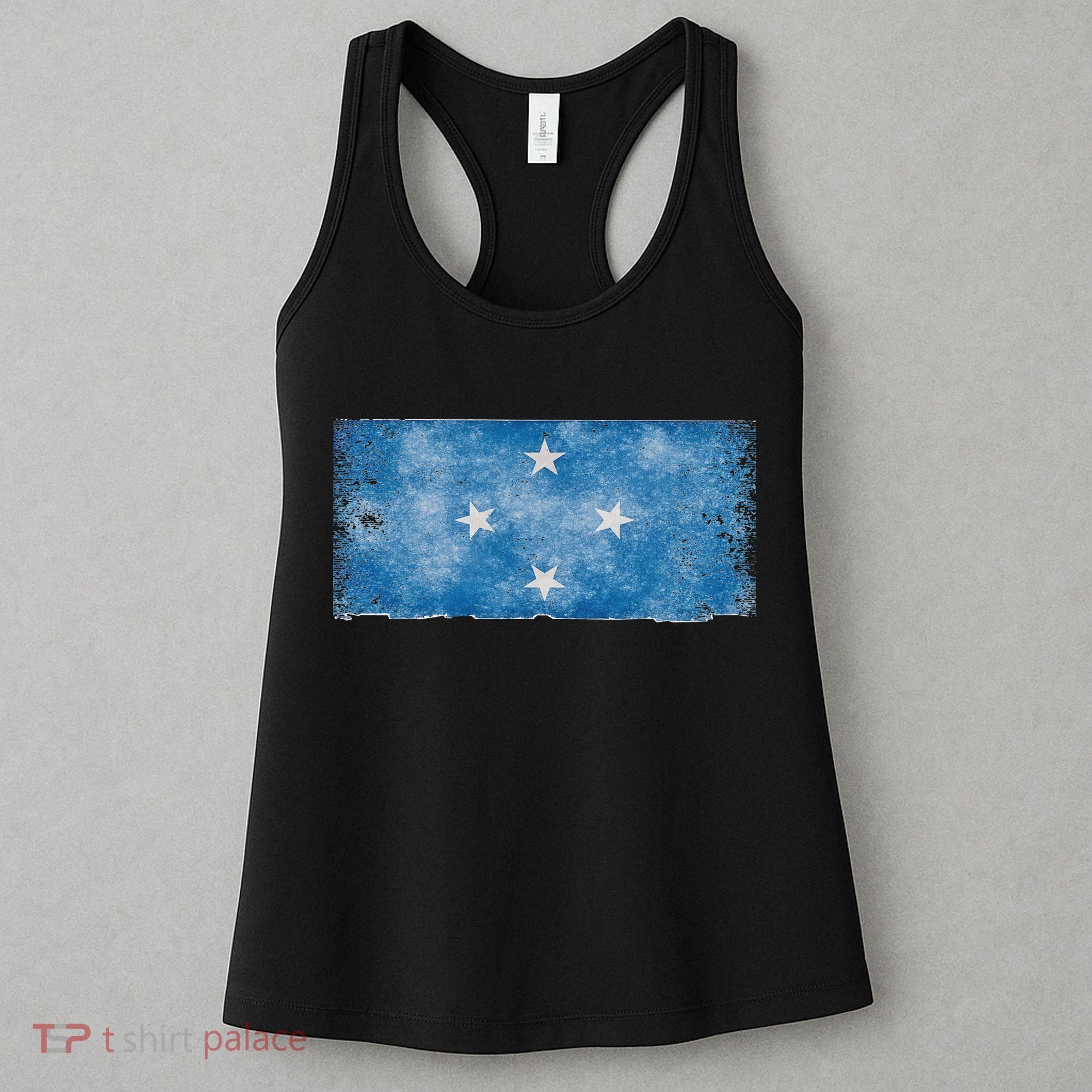 Micronesia Grunge Flag Gift Pohnpei Chuuk Yap Kosrae Women's Tank Top