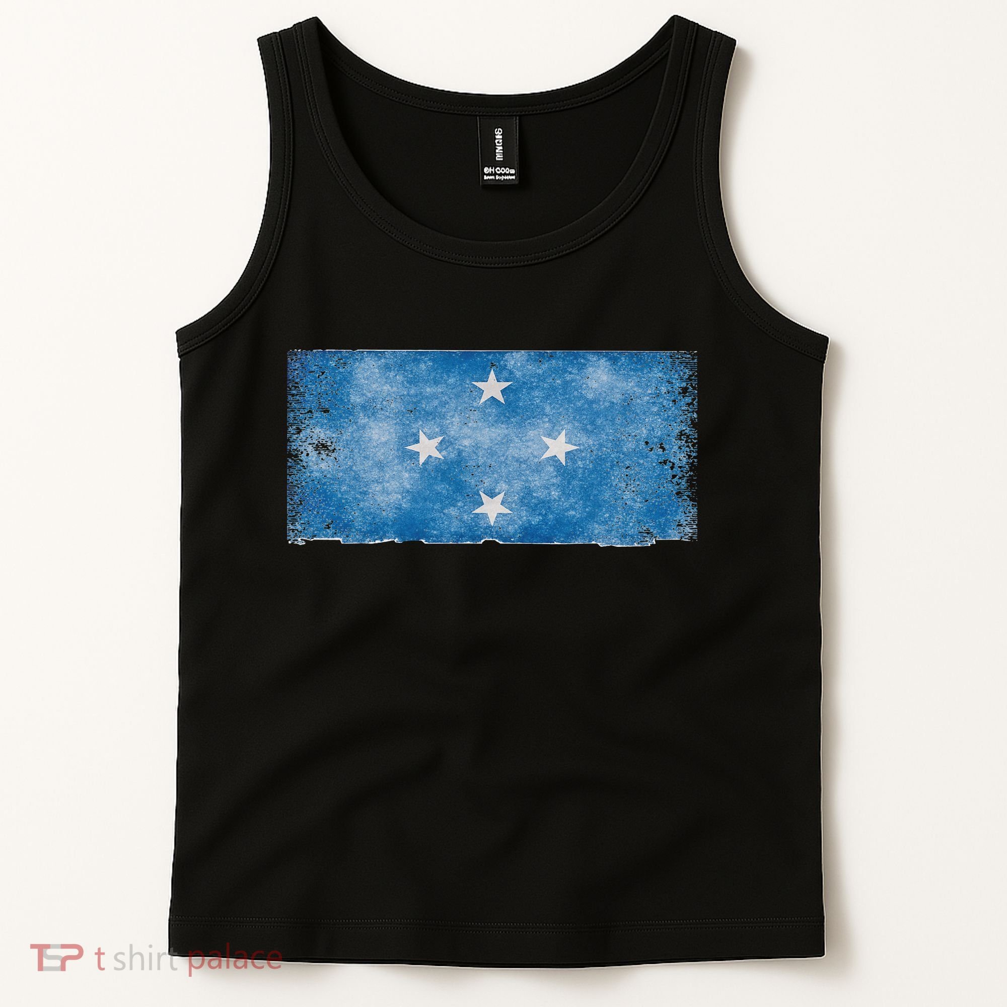 Micronesia Grunge Flag Gift Pohnpei Chuuk Yap Kosrae Tank Top