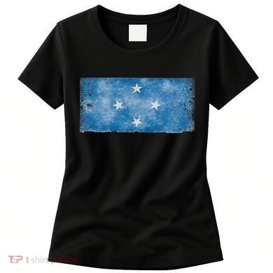 Micronesia Grunge Flag Gift Pohnpei Chuuk Yap Kosrae Women's T-Shirt