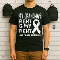 My Grandmas Fight Is My Fight Lung Cancer Awareness T-Shirt thumb 6