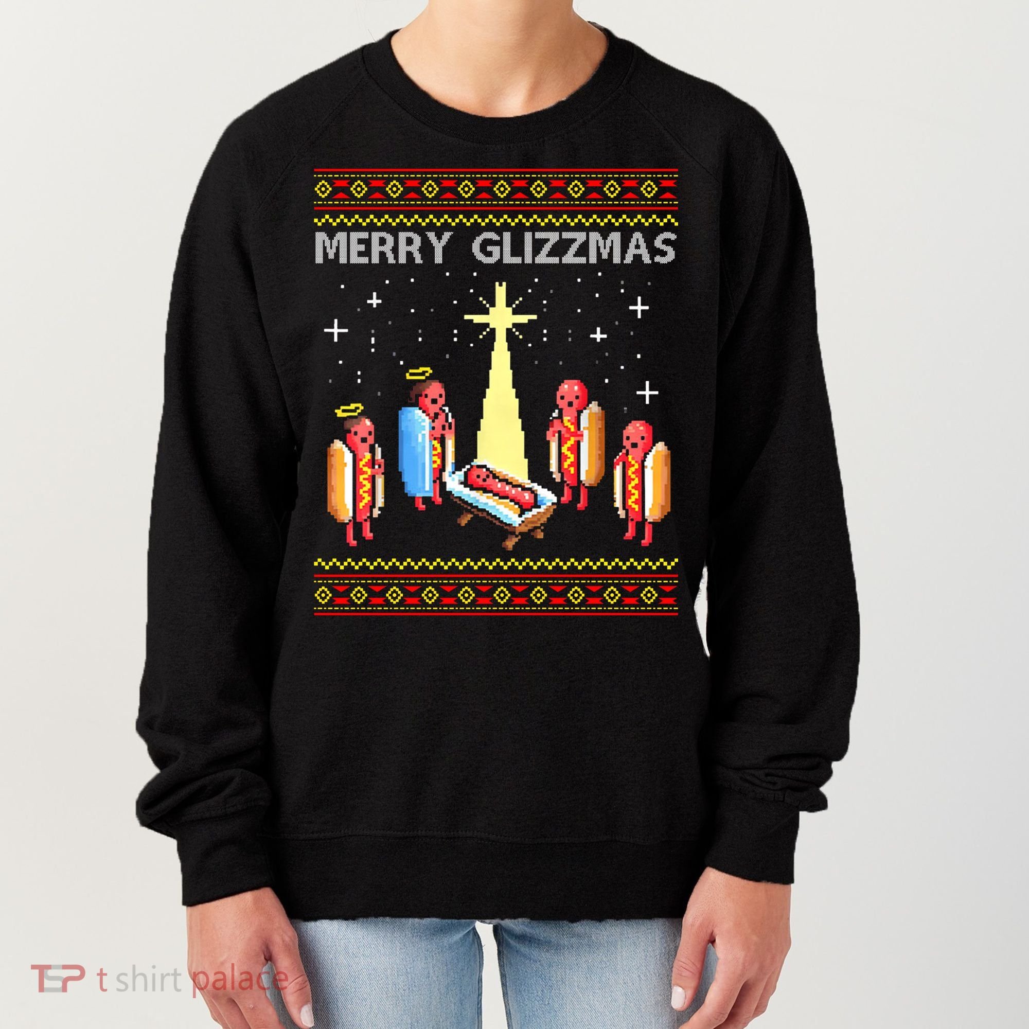 Merry Glizzmas Funny Christmas Women's Sweatshirt