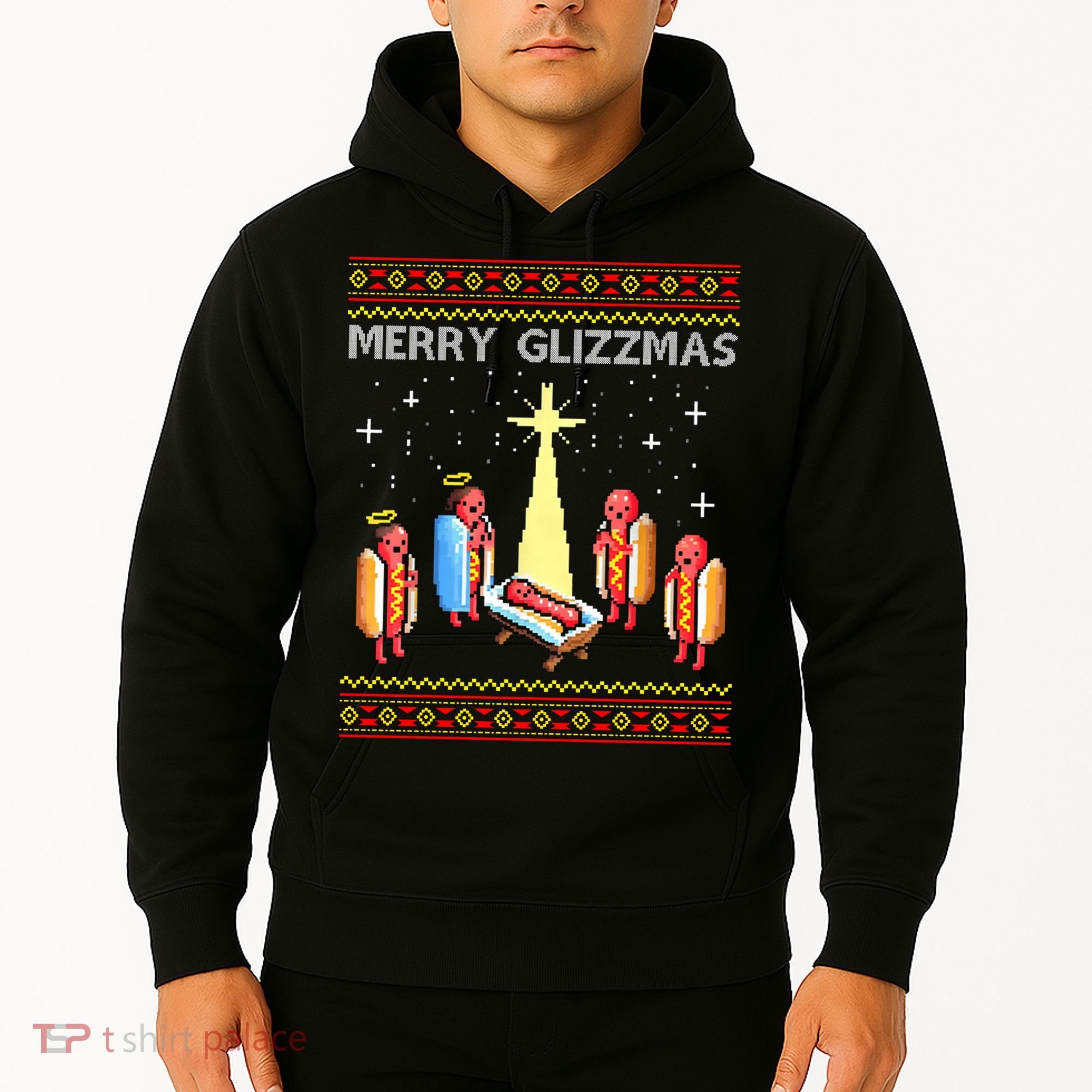 Merry Glizzmas Funny Christmas Hoodie