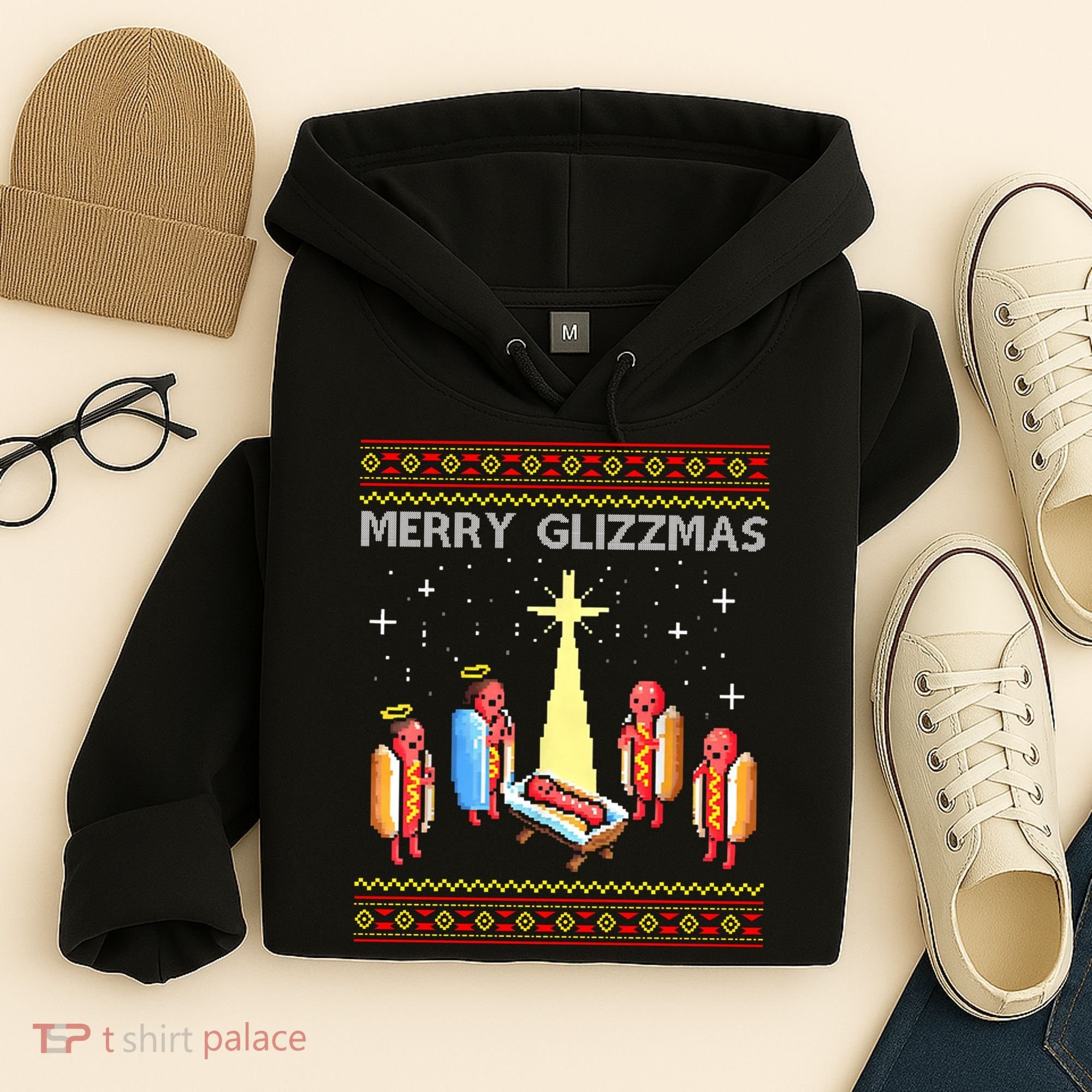 Merry Glizzmas Funny Christmas Hoodie