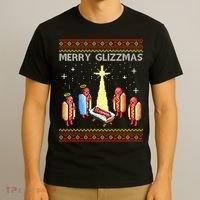 Merry Glizzmas Funny Christmas T-Shirt thumb 3