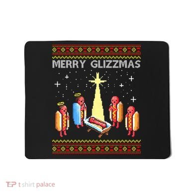 Merry Glizzmas Funny Christmas Mousepad