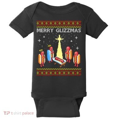 Merry Glizzmas Funny Christmas Baby Bodysuit