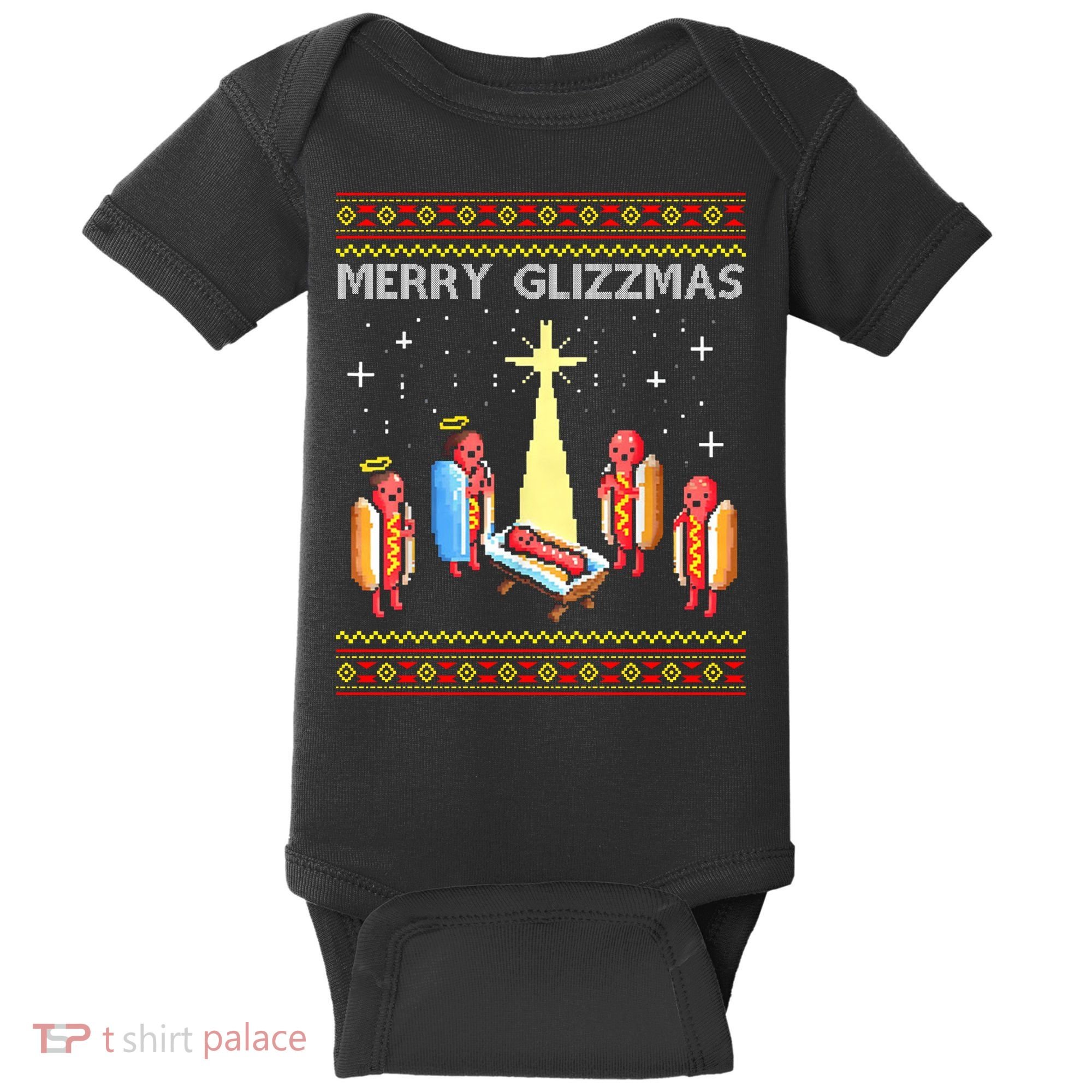 Merry Glizzmas Funny Christmas Baby Bodysuit