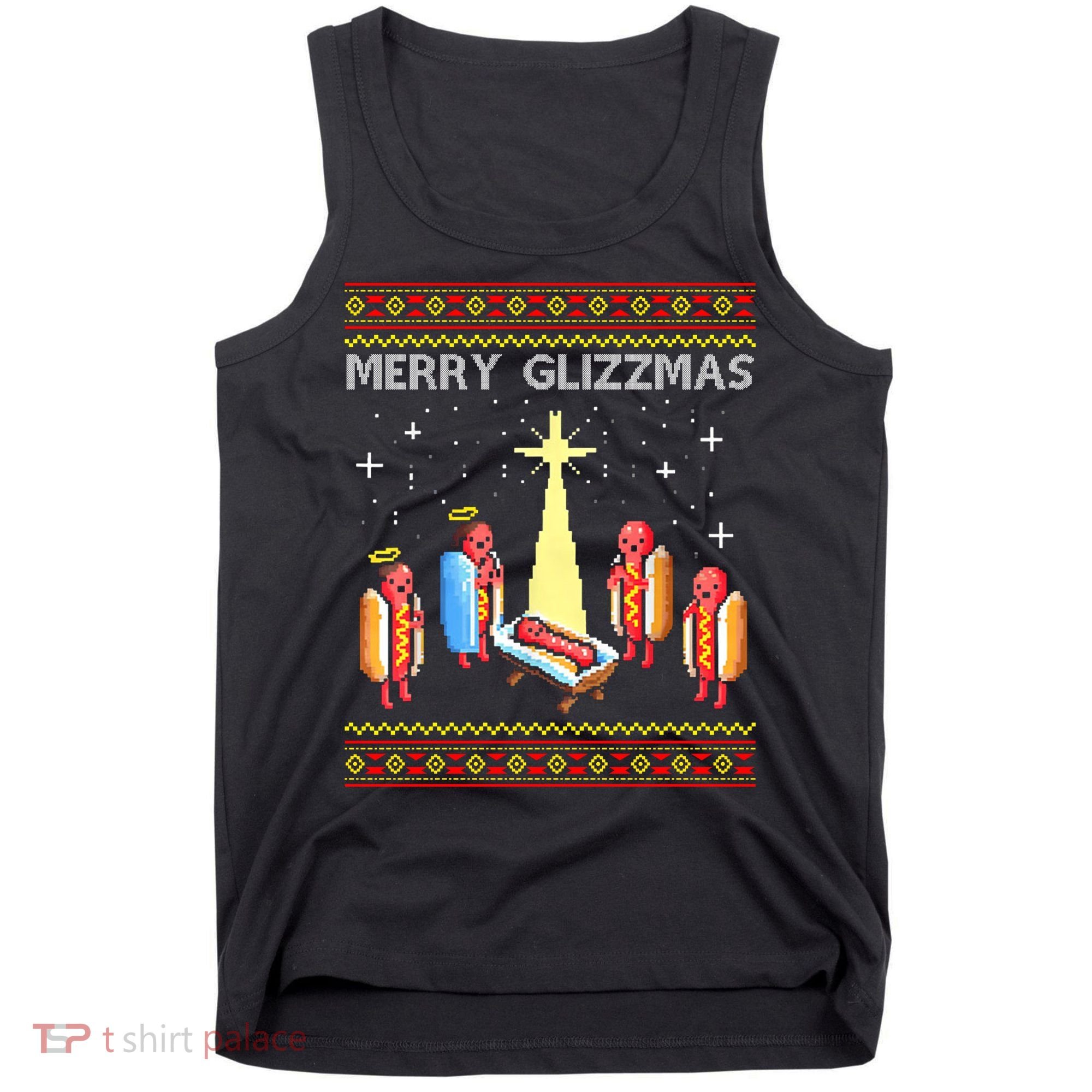 Merry Glizzmas Funny Christmas Tank Top